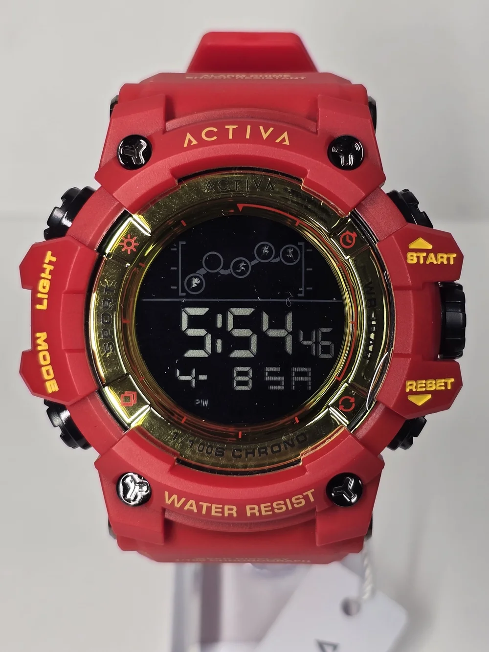 Activa Summit X Invicta Unisex Digital Watch - 50mm. Red, Yellow (ACW8082-015)